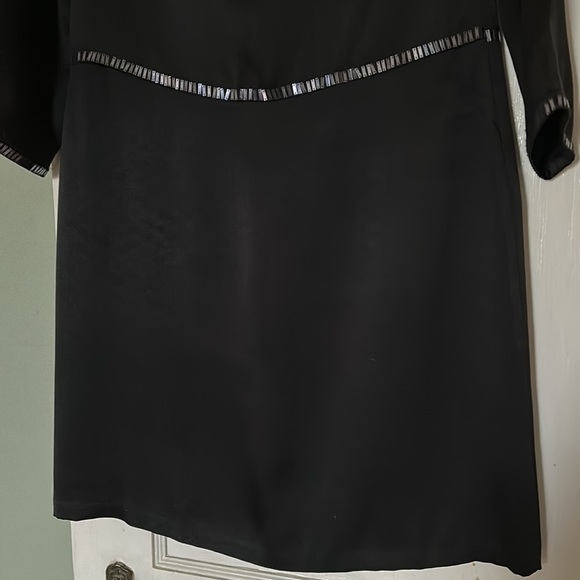 TORY BURCH Black Sequin Silk Shift Dress - Picture 13 of 16